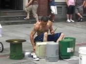 Baterista en la calle